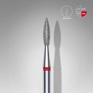 Staleks Fréza diamantová na nechty EXPERT špicatý plameň 2,1 mm x 8 mm - jemná