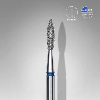 Staleks Fréza diamantová na nechty EXPERT špicatý plameň 2,1 mm x 8 mm - stredná tvrdosť