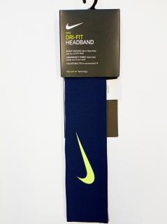 Čelenka Nike Tennis Headband modro-žltá 589 - Velikost unisex