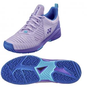 Dámska  tenisová obuv Yonex POWER CUSHION SONICAGE 3 Clay lila - Velikost US 9,5 / EUR 40,5 = 26 cm