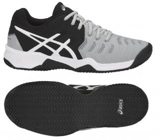 Detská antuková obuv Asics Gel Resolution 7 Clay GS C800Y-9690 šedá - Velikost US 1,5 / EUR 33 = 20,5 cm