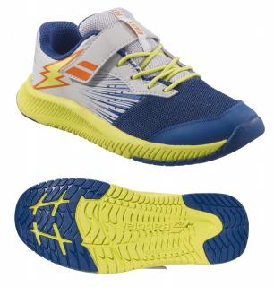 Detská obuv Babolat PULSION ALL COURT KID 4087 modro-žltá - Velikost US 10,5 / EUR 28 = 17,5 cm