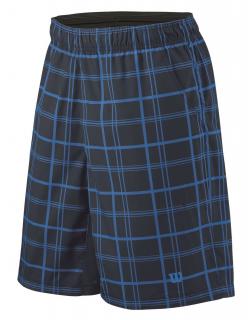 Detské tenisové kraťasy Wilson Rush Plaid 8 Short WR2008400 modré - Velikost L - 147/157 cm