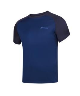 Detské tričko Babolat Play Crew Neck Tee 3BP1011-4000 tmavo modré - Velikost 8-10
