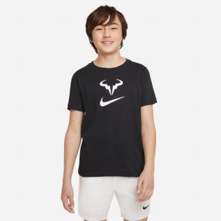 Detské tričko Nike NikeCourt DriFit Rafa T-Shirt DM9187-010 čierne - Velikost L - 147-157 cm