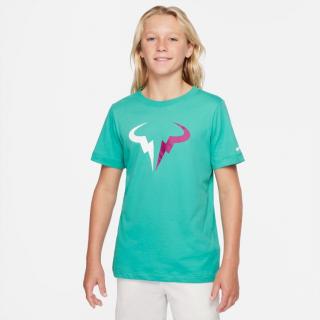 Detské tričko Nike NikeCourt Rafa Tennis T-Shirt DJ2591-392 zelené - Velikost XS - 122-128 cm