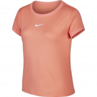 Dievčenské tričko Nike Court Drifit T-Shirt CQ5386-663 ružové - Velikost L - 147-157 cm