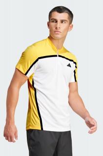 Pánska tenisová polokošeľa Adidas Tennis Heat.rdyPro Freelift Henley IS8969 oranžová - Velikost XL - 52/54