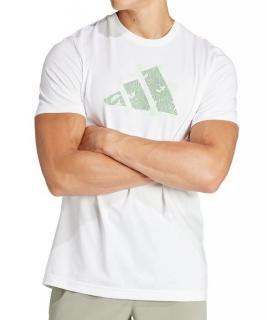 Pánske tričko Adidas Graphic AO Tennis T-Shirt IS2418 biele - Velikost L - 48/50