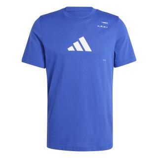Pánské tričko Adidas Tennis Graphic Tee IY8330 modré - Velikost XL - 52/54