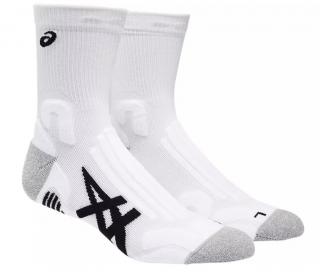 Tenisové ponožky Asics Court+ Tennis Crew Sock 3043A071-100 biele - Velikost EUR 39-42