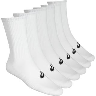 Tenisové ponožky ASICS CREW SOCK 6Pack 141802-0001 biele - Velikost EUR 39-42