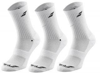 Tenisové ponožky Babolat 3 Pairs Pack Socks 5UB1371-1000 biele - Velikost EUR 39-42