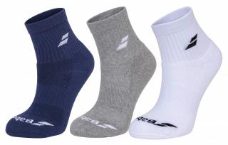 Tenisové ponožky Babolat QUARTER 3 Pairs Pack Socks 5UB1401-1033 - Velikost EUR 47-50