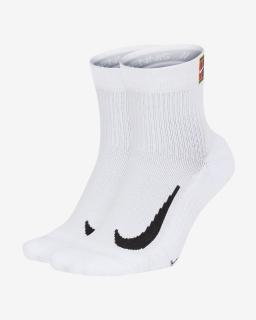 Tenisové ponožky Nike Multiplier Max Ankle Tennis Socks  CU1309-100 biele - Velikost EUR 46-50