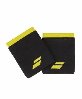 Tenisové potítko Babolat Logo Jumbo Wristband 5UA1262-2015 čierno-žlté - Barva černá/žlutá