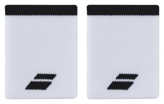 Tenisové potítko Babolat Logo Jumbo Wristband 5UB1262-1001 - Barva bílá/černá