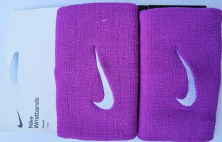 Tenisové potítko Nike Wristbands velké -624 - Barva fialová