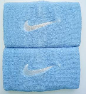 Tenisové potítko Nike Wristbands velké -855 - Barva modrá