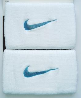 Tenisové potítko Nike Wristbands velké -909 - Barva bílá