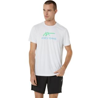 Tenisové tričko Asics Court Graphic Tee 2041A304-106 biele - Velikost XL - 52/54