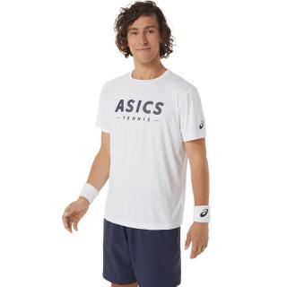 Tenisové tričko Asics Tennis Graphic Tee 2041A259-100 biele - Velikost XXL - 56/58