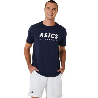 Tenisové tričko Asics Tennis Graphic Tee 2041A259-400 modré - Velikost S - 40/42