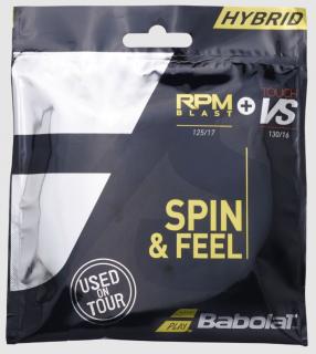 Tenisový výplet Babolat RPM BLAST 125 + TOUCH VS 130 - hybridný výplet - Průměr 1,25 + 1,3 mm