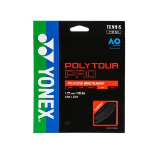 Tenisový výplet Yonex POLYTOUR Pro 12 m čierny - Průměr 1,25 mm