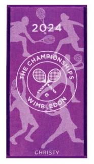 Uterák Wimbledon THE CHAMPIONSHIP 2024 fialový - Velikost 70 x 133 cm