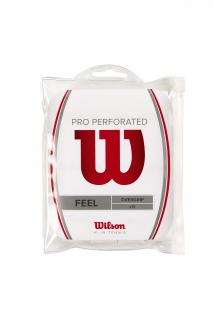 Vrchná omotávka Wilson Pro Overgrip Perforated 12 ks - Barvu bílá