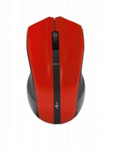 ART AM-97 červená (Optická bezdrôtová myš na PC - červená)