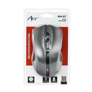 ART AM-97 strieborná (Optická bezdrôtová myš na PC - strieborná)