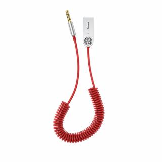 BASEUS CABA01-09 AUX Bluetooth 5.0 red (Bezdrôtový audio vysielač BASEUS AUX Bluetooth 5.0 - červené)