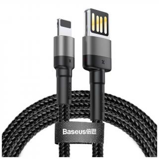 Baseus CALKLF-HG1 Cafule USB to Lightning Double Sided 1.5A, 2m 1,5A (Kábel pre iPhone Lightning 1,5A, 2m sivo-čierny)