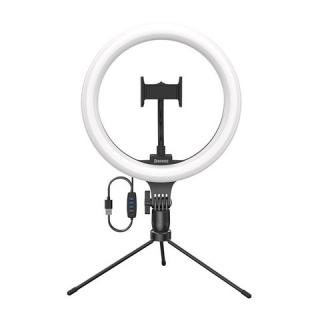 BASEUS CRZB10-A01 (LED kruhové svetlo s mini statívom LED RING Live Stream 10 palcový čierny)