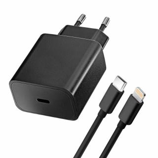 BlueStar TFB-TC-20WPD s USB C zásuvkou 3A 20W s funkciou PD a QC 4.0 + kábel typ C-Lightning (Sieťová nabíjačka s káblom typ C-Lightning, vstup typ C, Type C Power Delivery PD20W)