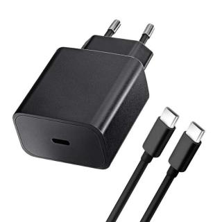 BlueStar TFB-TC-20WPD s USB C zásuvkou 3A 20W s funkciou PD a QC 4.0 + kábel typ C-typ C (Sieťová nabíjačka s káblom typ C-typ C, vstup typ C, Type C Power Delivery PD20W)