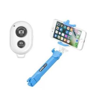Blun TRIPOD combo 3,5mm Jack blue (Selfie tyč Bluetooth so statívom BLUN TRIPOD BLUETOOTH SELFIE STICK modrá)