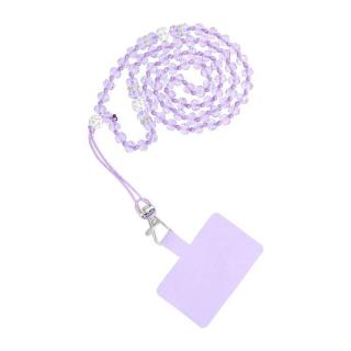 CRYSTAL DIAMOND Prívesok na telefón na krk 120cm fialový (Prívesok CRYSTAL DIAMOND na telefón / dĺžka kábla 74cm (37cm v pútku) / na krk - fialová)