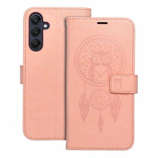 FANCY DIARY MEZZO lapač snov puzdro na SAMSUNG A25 5G broskyňové (Otváracie púzdro na mobilné telefóny FANCY DIARY)