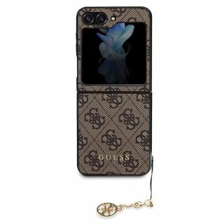 GUESS GUHCZF5GF4GBR pre Samsung Z Flip 5 (4G Charm / hnedá) (Originálne puzdro na smartfón SAMSUNG Z FLIP 5)