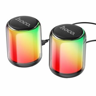 HOCO BS56 Colorfull LED čierny (Bluetooth reproduktor 2v1)
