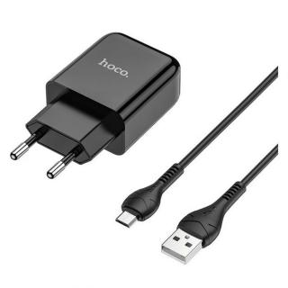 HOCO N2 MICRO USB 2,1A + kábel MICRO USB čierna (Sieťová nabíjačka s koncovkou MICRO USB)