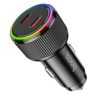 HOCO NZ14B 50W QC 3.0 čierna (Autonabíjačka 2 x Typ C QC 50W bez kábla)