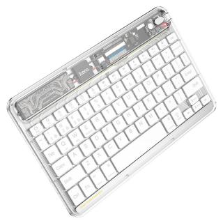 HOCO S55 Transparent Discovery universal BLUETOOTH biela (Bezdrôtová BLUETOOTH QWERTY klávesnica biela)