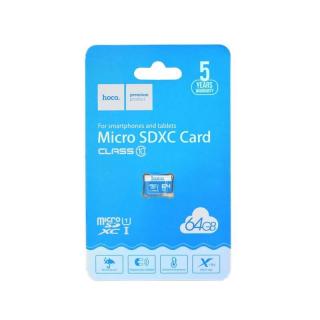 HOCO SDHC 64GB microSD TF trieda 10 (Pamäťová karta 64GB TF microSD Class 10)