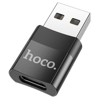 HOCO UA17 USB-typ C čierna universal (OTG adaptér z typu C na USB konektor (samec) čierny)