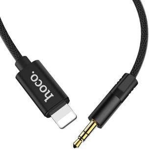 HOCO UPA13 AUX 3,5mm - LIGHTNING, čierny (Kábel AUX 3,5mm JACK - LIGHTNING)