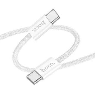 Kábel HOCO X104 typ C-typ C, 1m 60W biely (Vysoko výkonný nabíjací kábel typ C na typ C)